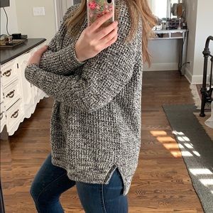 Urban Decay Black and White Speckled Knit Sweater